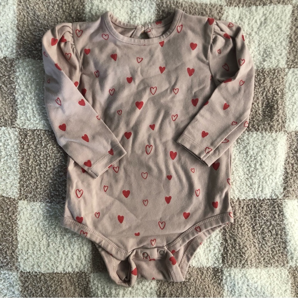 BOGO 🎊 Pehr Heart Patterned Kids One Piece - Pink